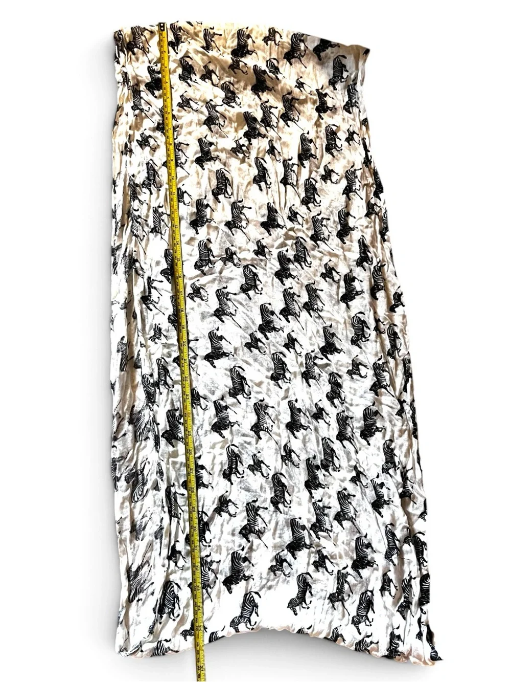 Soft Lightweight Black & Off White Zebra Print Infinity Loop Scarf